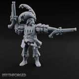 Dual Pistols Levelled Human Duelist Miniature for Dungeons and Dragons, Pathfinder or other TTRPGs