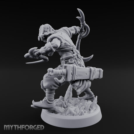 Dual Sickle Whirling Human Ranger Miniature for Dungeons and Dragons, Pathfinder or other TTRPGs