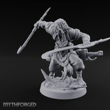 Dual Sickle Whirling Human Ranger Miniature for Dungeons and Dragons, Pathfinder or other TTRPGs
