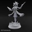 Dual Wand Wielding Elf Lich Sorceress Miniature for Dungeons and Dragons, Pathfinder or other TTRPGs