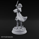 Dual Wand Wielding Elf Lich Sorceress Miniature for Dungeons and Dragons, Pathfinder or other TTRPGs