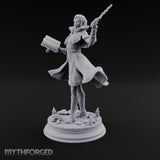 Dual Wand Wielding Elf Lich Sorceress Miniature for Dungeons and Dragons, Pathfinder or other TTRPGs