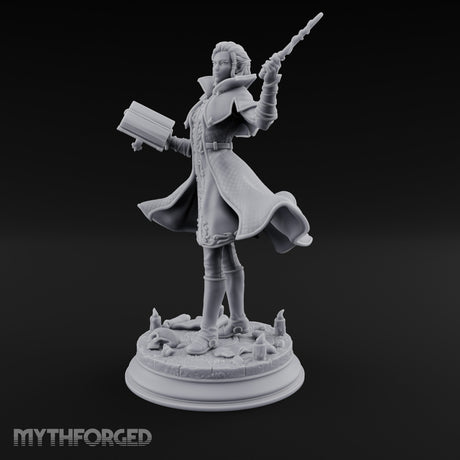 Dual Wand Wielding Elf Lich Sorceress Miniature for Dungeons and Dragons, Pathfinder or other TTRPGs