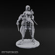 Dual Wielding Human Duelist Miniature for Dungeons and Dragons, Pathfinder or other TTRPGs