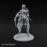 Dual Wielding Human Duelist Miniature for Dungeons and Dragons, Pathfinder or other TTRPGs