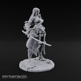 Dual Wielding Human Duelist Miniature for Dungeons and Dragons, Pathfinder or other TTRPGs