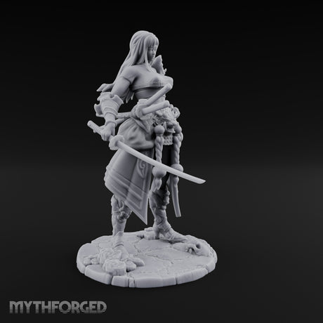 Dual Wielding Human Duelist Miniature for Dungeons and Dragons, Pathfinder or other TTRPGs