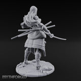 Dual Wielding Human Duelist Miniature for Dungeons and Dragons, Pathfinder or other TTRPGs