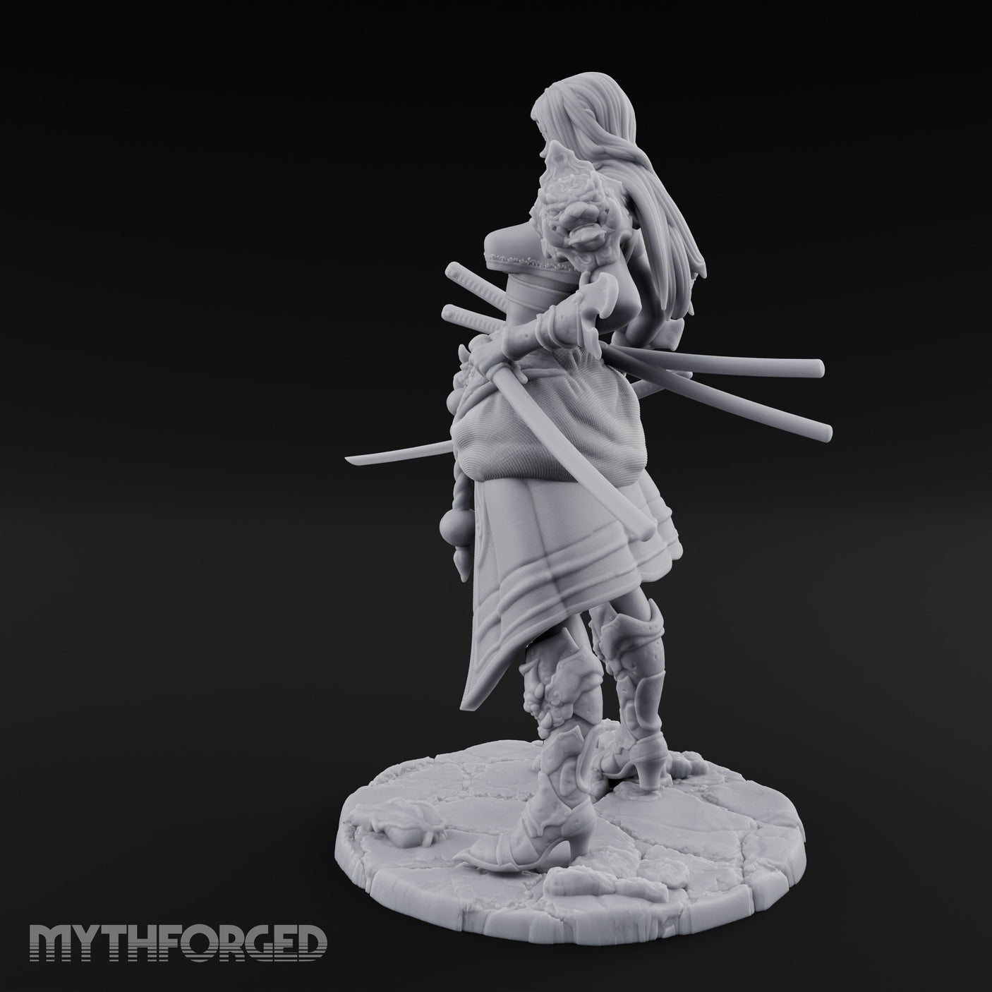 Dual Wielding Human Duelist Miniature for Dungeons and Dragons, Pathfinder or other TTRPGs