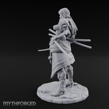Dual Wielding Human Duelist Miniature for Dungeons and Dragons, Pathfinder or other TTRPGs
