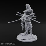 Dual Wielding Human Duelist Miniature for Dungeons and Dragons, Pathfinder or other TTRPGs