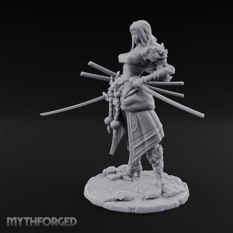 Dual Wielding Human Duelist Miniature for Dungeons and Dragons, Pathfinder or other TTRPGs