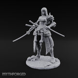 Dual Wielding Human Duelist Miniature for Dungeons and Dragons, Pathfinder or other TTRPGs