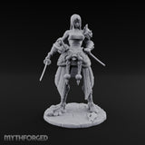 Dual Wielding Human Duelist Miniature for Dungeons and Dragons, Pathfinder or other TTRPGs