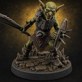 Dual Wielding Maniac Goblin Warrior — painted concept preview (miniature supplied unpainted)