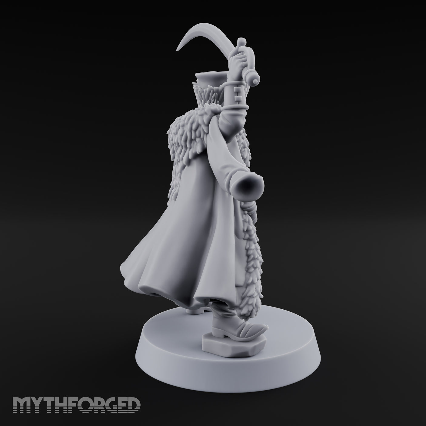 Sabre Flourishing Hussar Officer Miniature for Dungeons and Dragons, Pathfinder or other TTRPGs