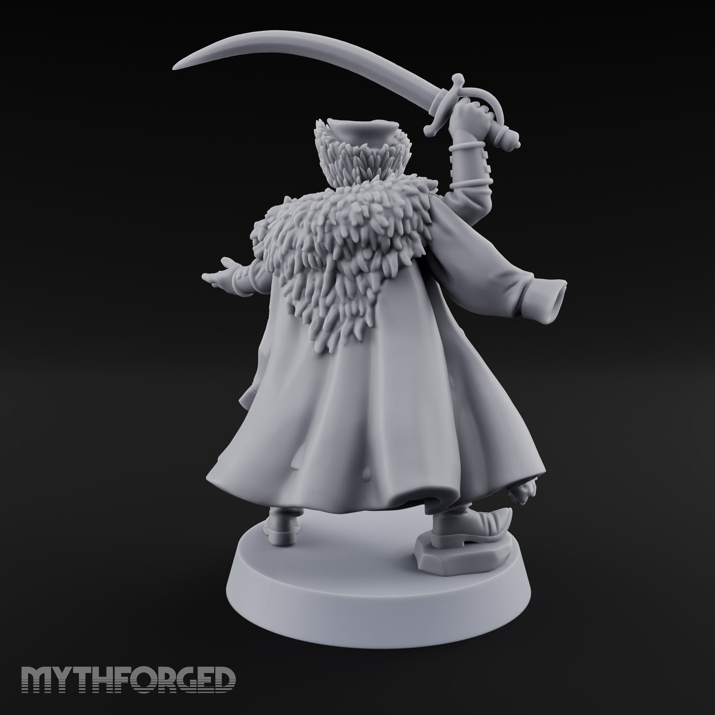 Sabre Flourishing Hussar Officer Miniature for Dungeons and Dragons, Pathfinder or other TTRPGs