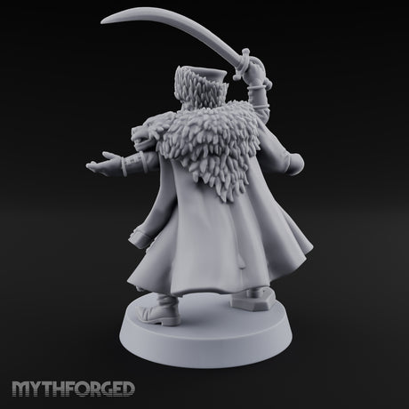 Sabre Flourishing Hussar Officer Miniature for Dungeons and Dragons, Pathfinder or other TTRPGs
