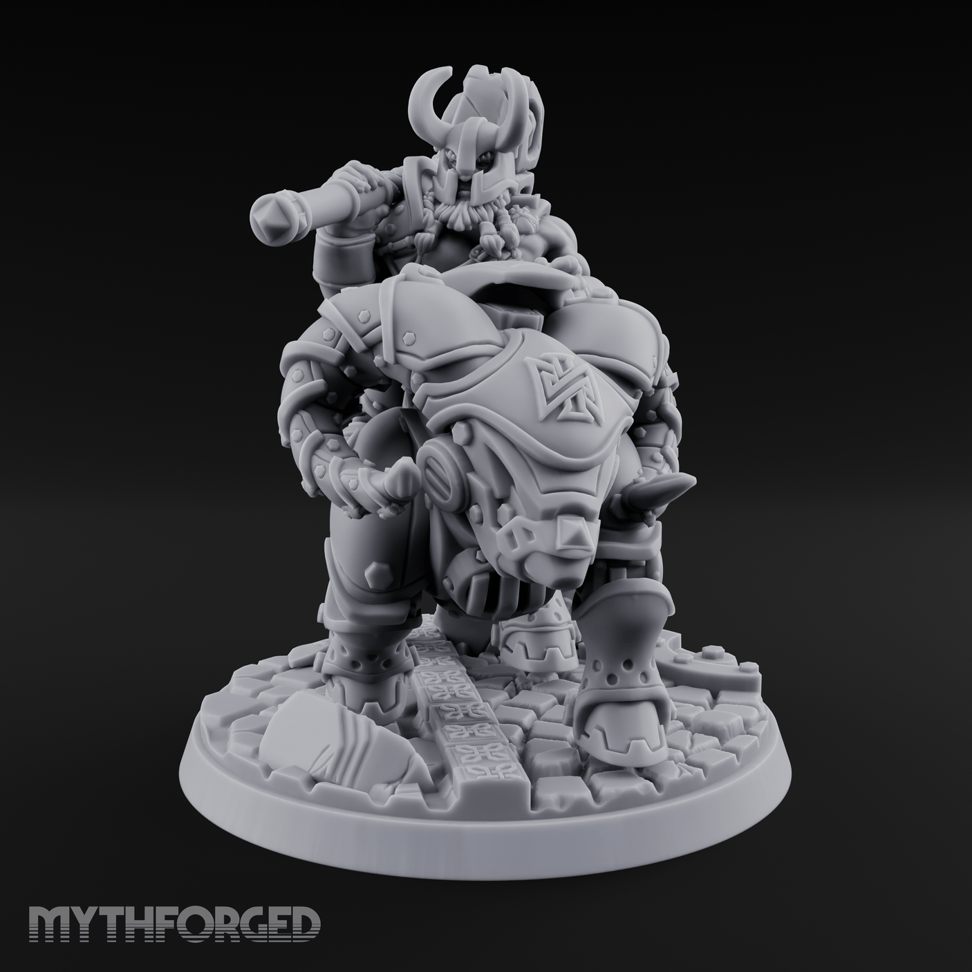 Cannon Shouldering Golem Gunner Miniature for Dungeons and Dragons, Pathfinder or other TTRPGs