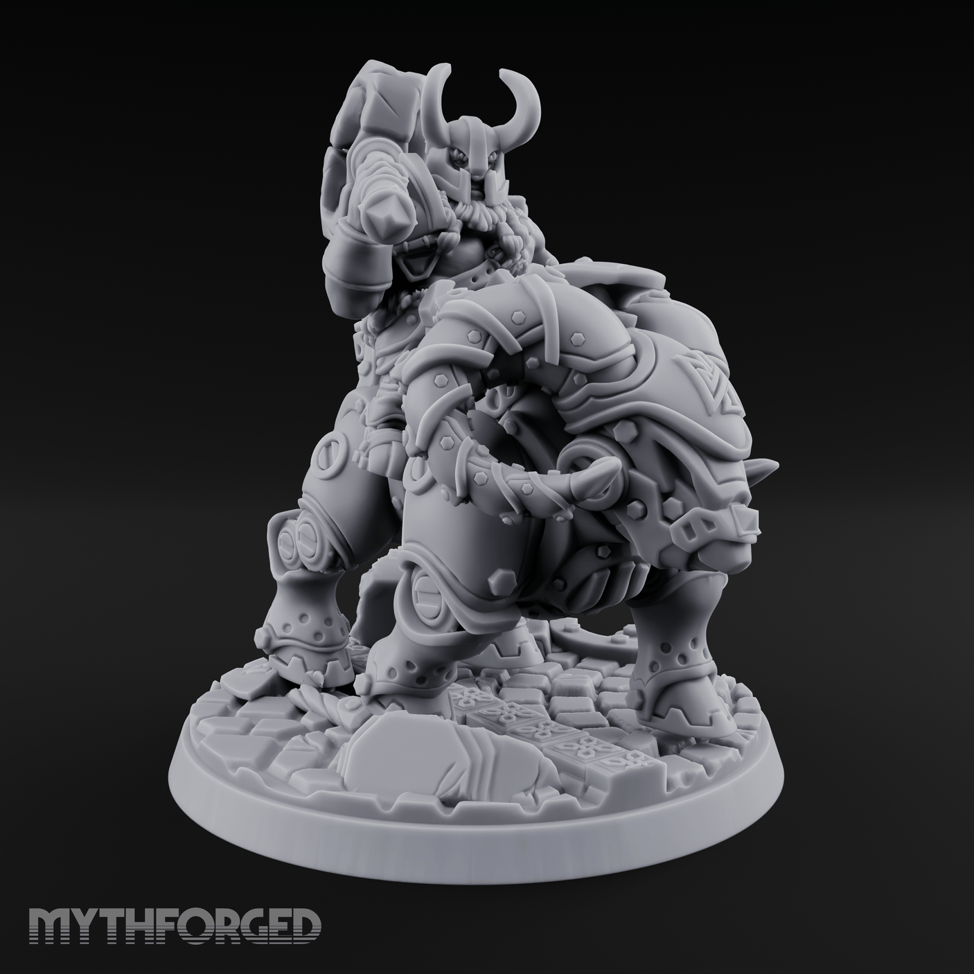 Cannon Shouldering Golem Gunner Miniature for Dungeons and Dragons, Pathfinder or other TTRPGs