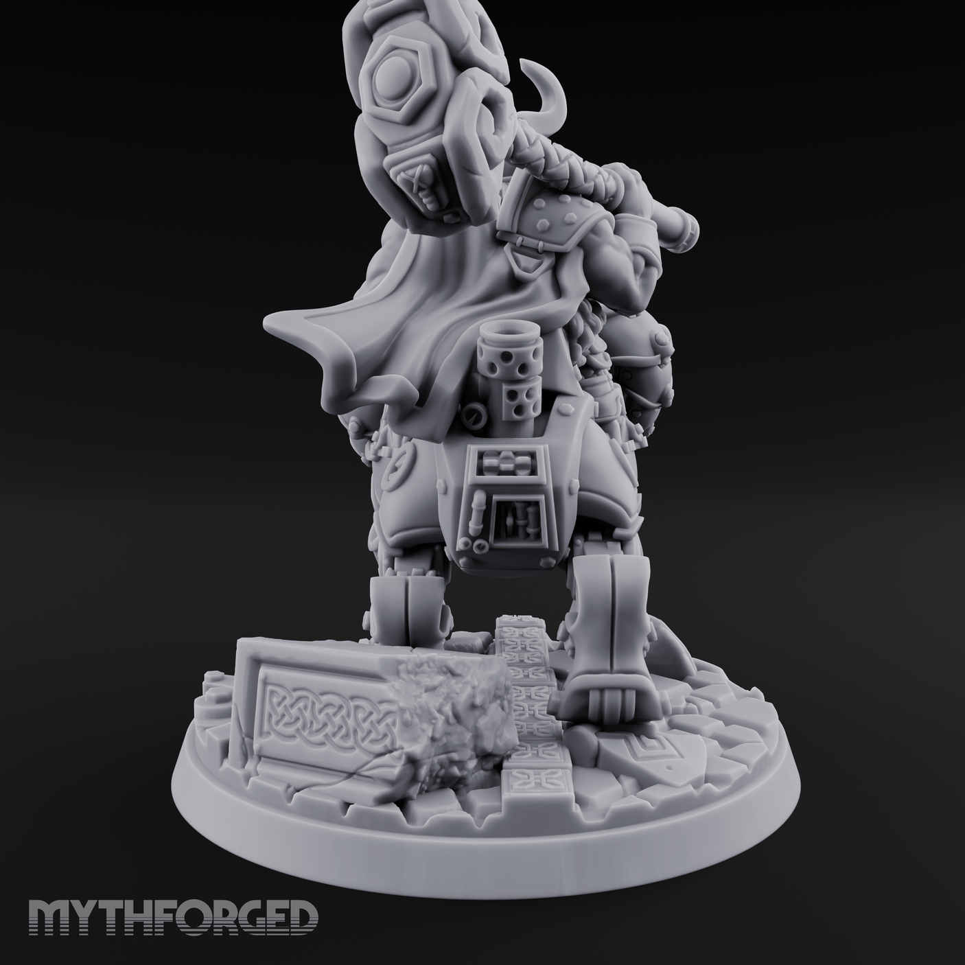 Cannon Shouldering Golem Gunner Miniature for Dungeons and Dragons, Pathfinder or other TTRPGs