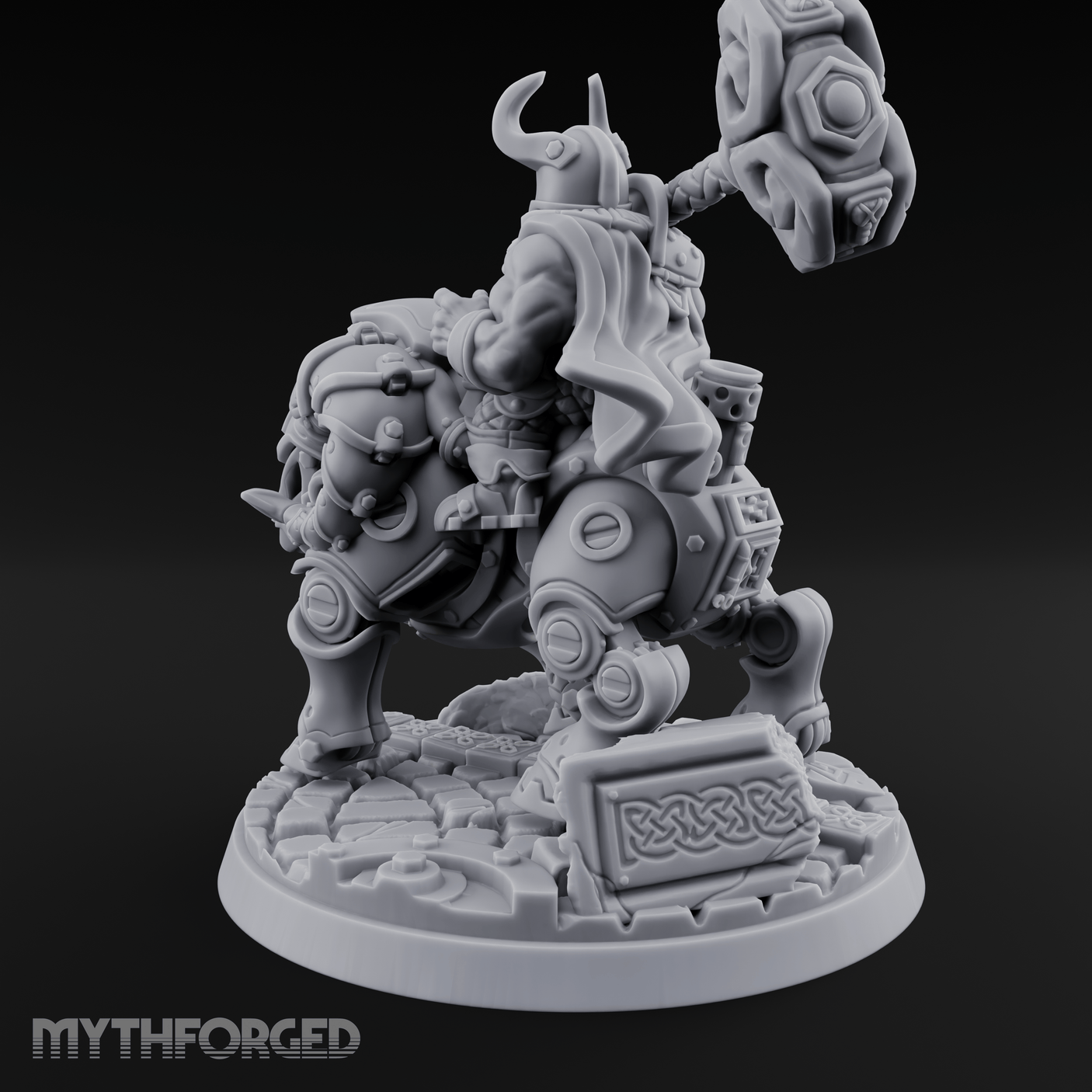Cannon Shouldering Golem Gunner Miniature for Dungeons and Dragons, Pathfinder or other TTRPGs