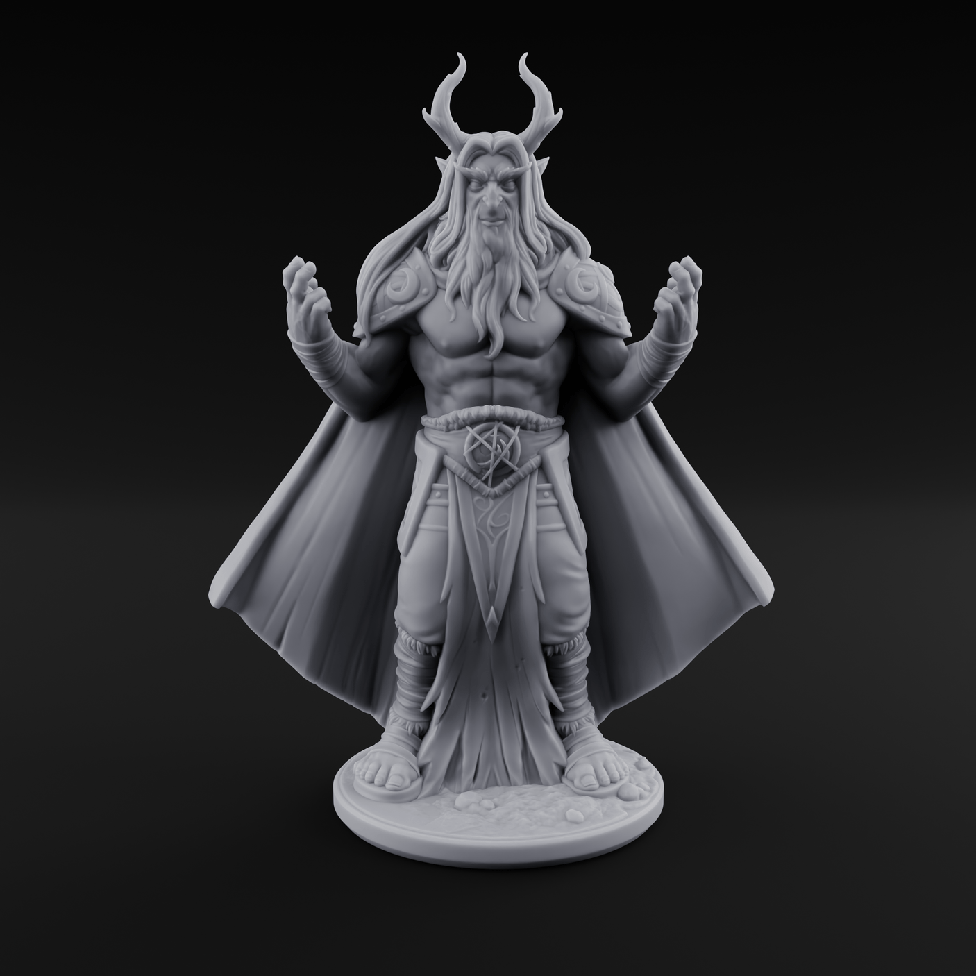 Channeling Something Nasty Tiefling Druid Miniature for Dungeons and Dragons, Pathfinder or other TTRPGs