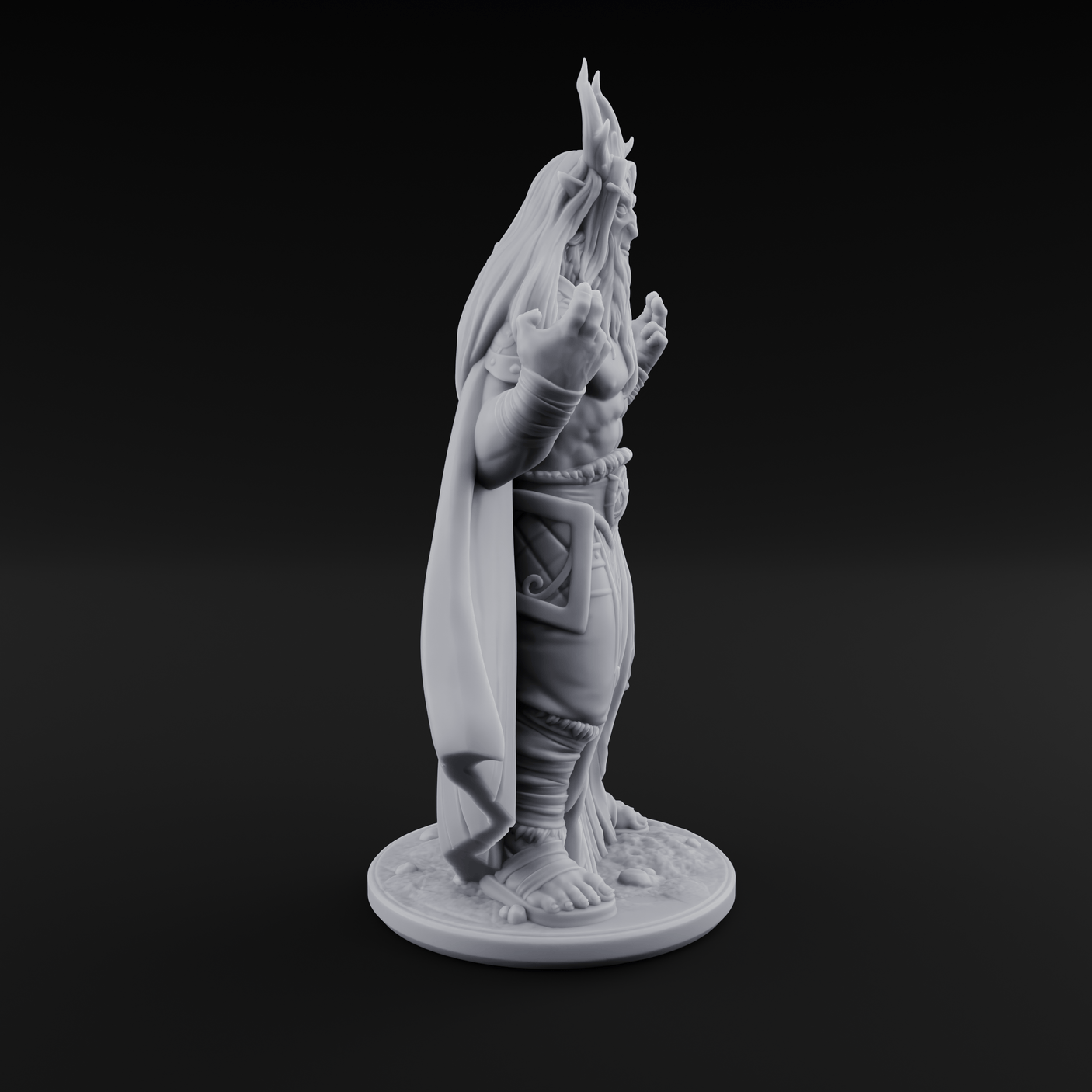 Channeling Something Nasty Tiefling Druid Miniature for Dungeons and Dragons, Pathfinder or other TTRPGs