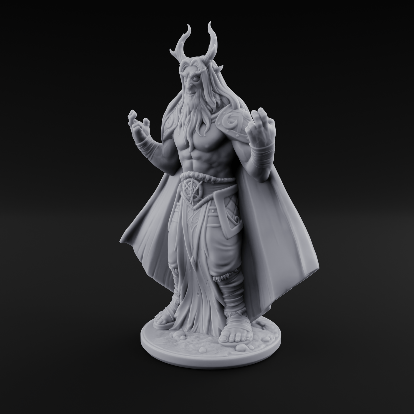 Channeling Something Nasty Tiefling Druid Miniature for Dungeons and Dragons, Pathfinder or other TTRPGs