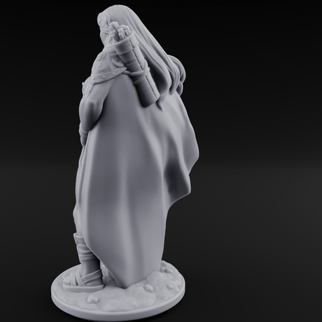 Cape Swishing Elf Ranger A Miniature for Dungeons and Dragons, Pathfinder or other TTRPGs