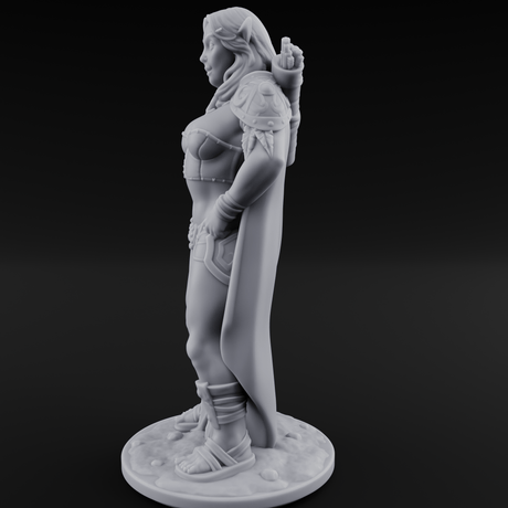 Cape Swishing Elf Ranger A Miniature for Dungeons and Dragons, Pathfinder or other TTRPGs