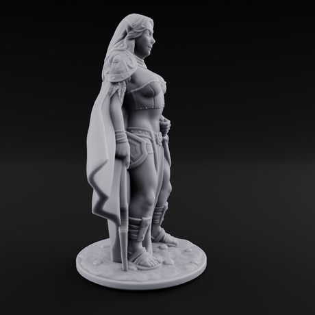 Cape Swishing Elf Ranger B Miniature for Dungeons and Dragons, Pathfinder or other TTRPGs