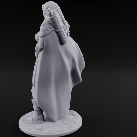 Cape Swishing Elf Ranger B Miniature for Dungeons and Dragons, Pathfinder or other TTRPGs