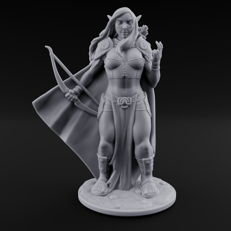 Cape Swishing Elf Rangers Miniature for Dungeons and Dragons, Pathfinder or other TTRPGs