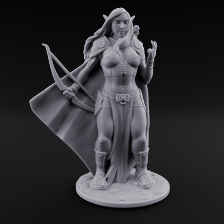 Cape Swishing Elf Rangers Miniature for Dungeons and Dragons, Pathfinder or other TTRPGs