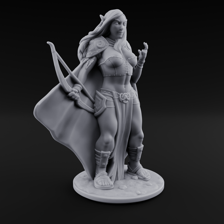 Cape Swishing Elf Rangers Miniature for Dungeons and Dragons, Pathfinder or other TTRPGs