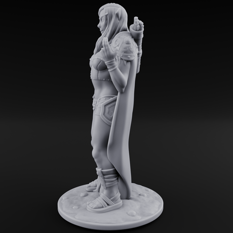 Cape Swishing Elf Ranger C Miniature for Dungeons and Dragons, Pathfinder or other TTRPGs