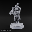 Fist Clenching Fury Dwarf Berserker Miniature for Dungeons and Dragons, Pathfinder or other TTRPGs