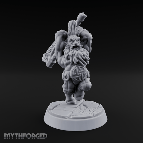 Fist Clenching Fury Dwarf Berserker Miniature for Dungeons and Dragons, Pathfinder or other TTRPGs