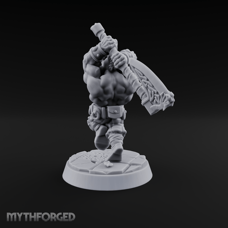 Fist Clenching Fury Dwarf Berserker Miniature for Dungeons and Dragons, Pathfinder or other TTRPGs