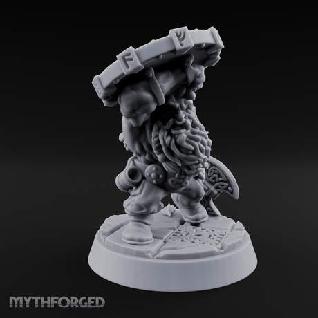 Fist Clenching Fury Dwarf Berserker Miniature for Dungeons and Dragons, Pathfinder or other TTRPGs