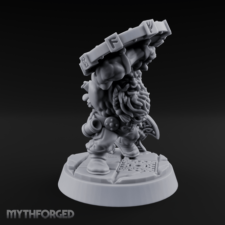 Fist Clenching Fury Dwarf Berserker Miniature for Dungeons and Dragons, Pathfinder or other TTRPGs