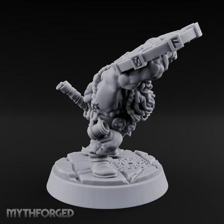 Fist Clenching Fury Dwarf Berserker Miniature for Dungeons and Dragons, Pathfinder or other TTRPGs