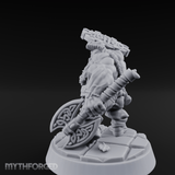 Fist Clenching Fury Dwarf Berserker Miniature for Dungeons and Dragons, Pathfinder or other TTRPGs