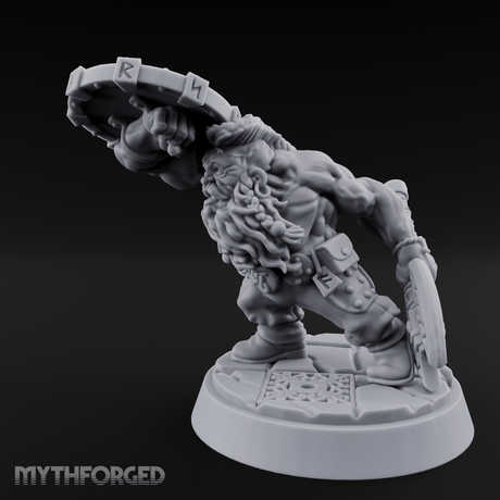 Fist Clenching Fury Dwarf Berserker Miniature for Dungeons and Dragons, Pathfinder or other TTRPGs