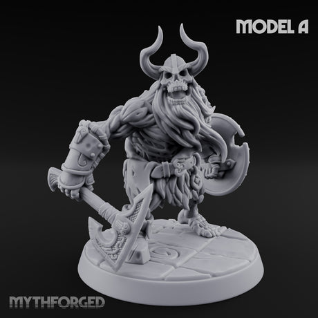 Frostbound Horde Draugr Warrior A Miniature for Dungeons and Dragons, Pathfinder or other TTRPGs
