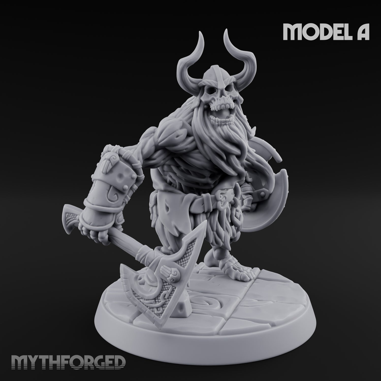 Frostbound Horde Draugr Warrior A Miniature for Dungeons and Dragons, Pathfinder or other TTRPGs