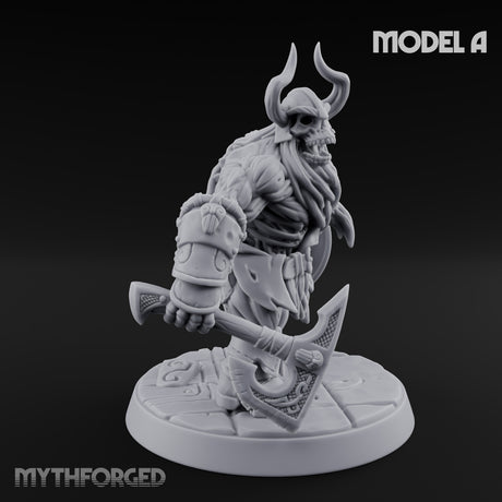 Frostbound Horde Draugr Warrior A Miniature for Dungeons and Dragons, Pathfinder or other TTRPGs
