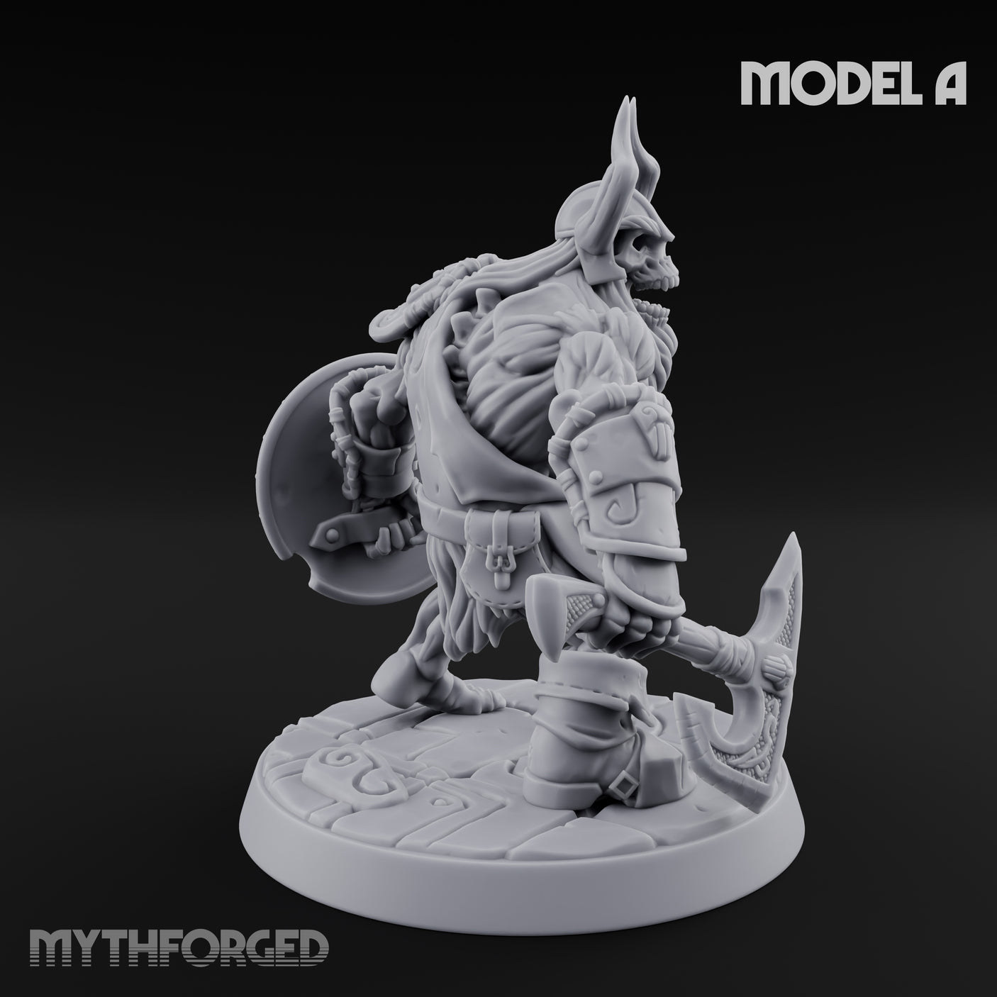Frostbound Horde Draugr Warrior A Miniature for Dungeons and Dragons, Pathfinder or other TTRPGs