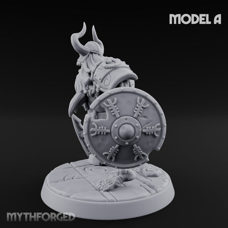 Frostbound Horde Draugr Warrior A Miniature for Dungeons and Dragons, Pathfinder or other TTRPGs